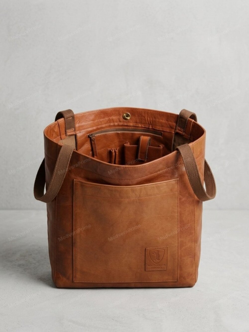 Berliner Seville Genuine Leather Tote Bag | Laptop Work Bag 15.5 - Picture 8 of 8